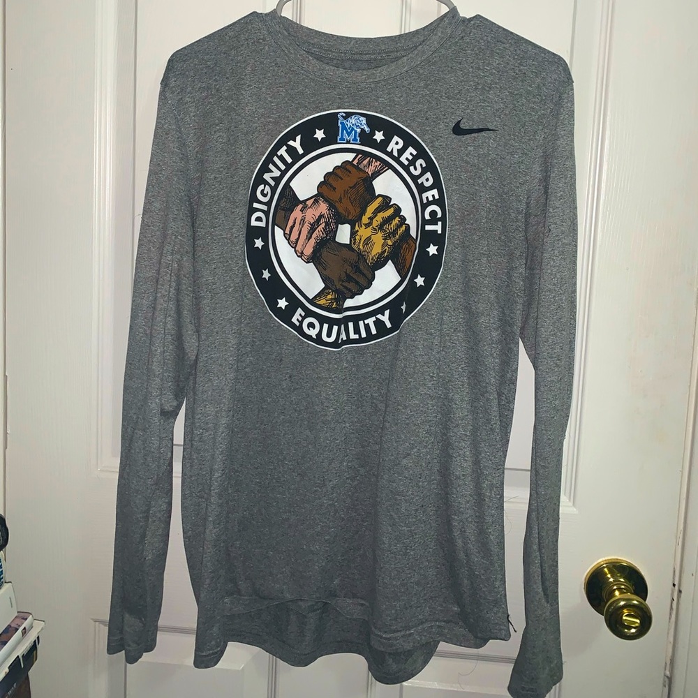Nike Dri Fit Memphis Tigers Equality Long Sleeved Active Tee